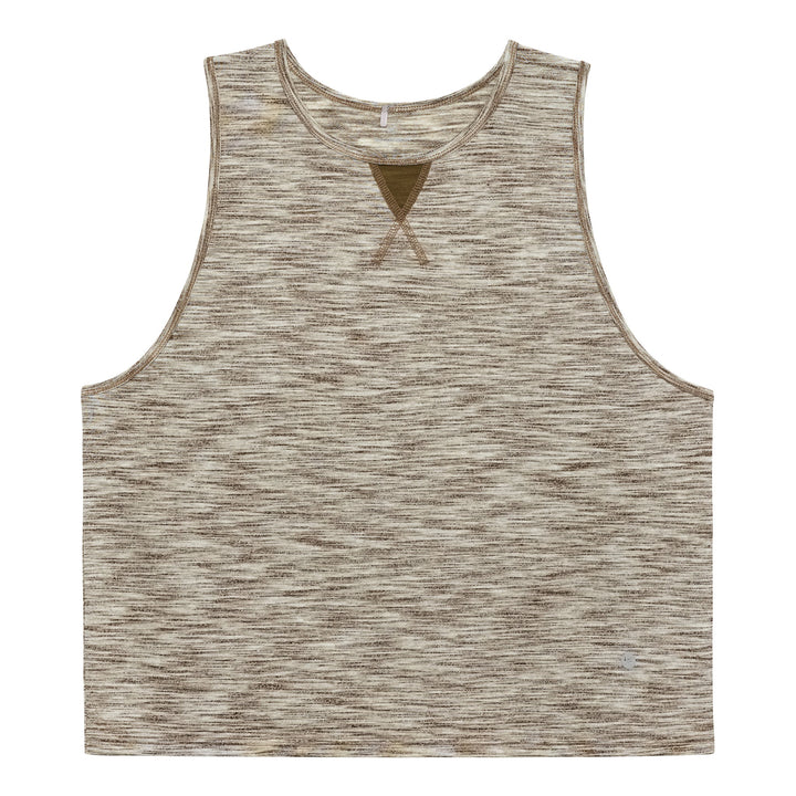 Heather Sand Melange Training Camp Muscle Tee - Parke & Ronen