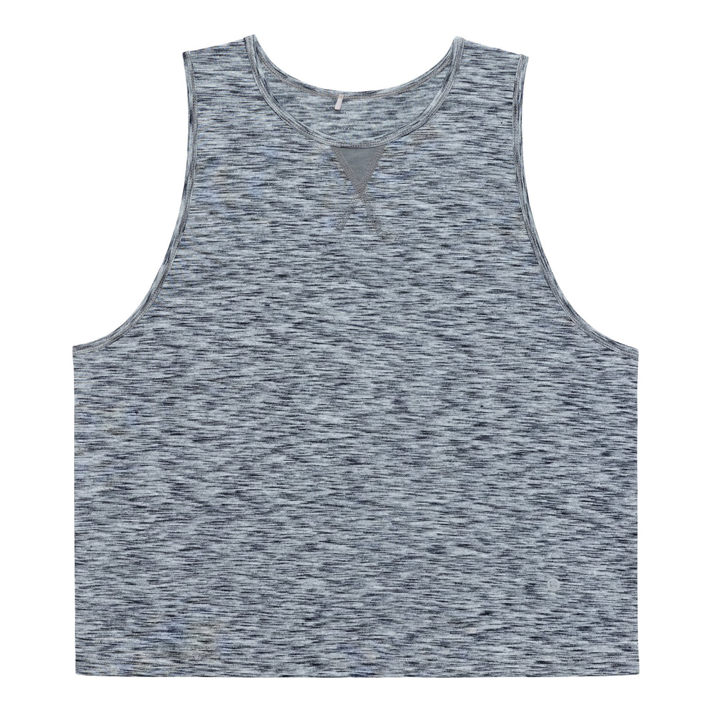 Heather Grey Melange Training Camp Muscle Tee - Parke & Ronen