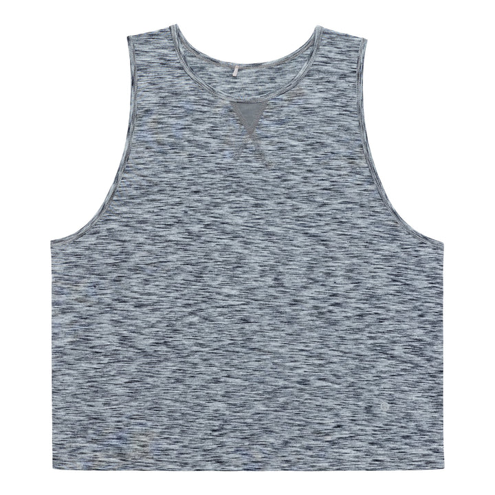 Heather Grey Melange Training Camp Muscle Tee - Parke & Ronen