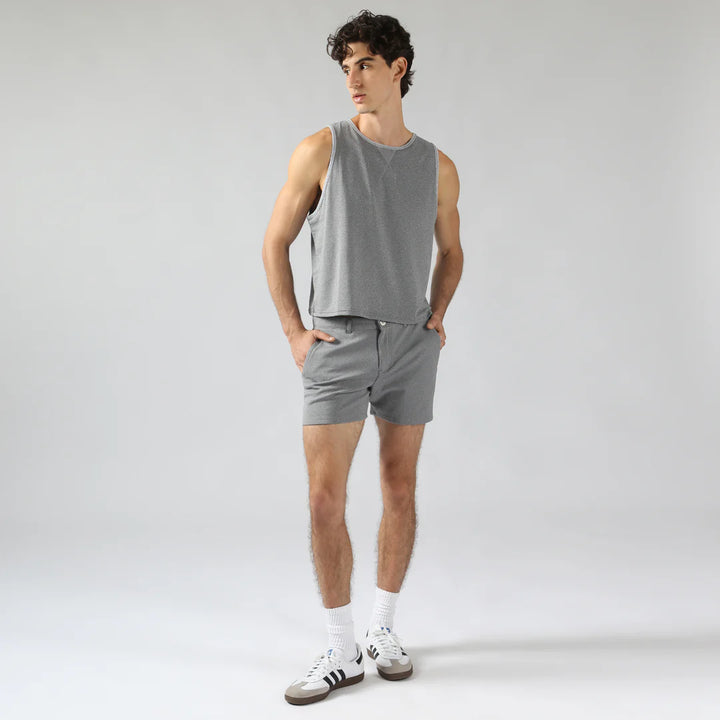 Holler 5" Solid Stretch Shorts Heather Grey
