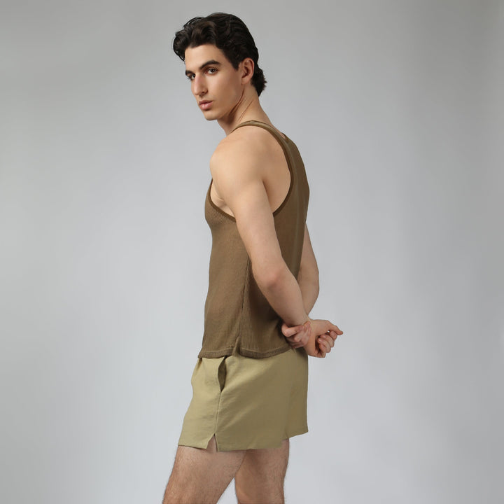 NEW- Taupe Poolside Knit Tank - Parke & Ronen