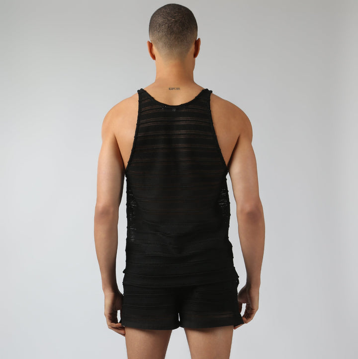 NEW- Black Sundown Knit Tank - Parke & Ronen