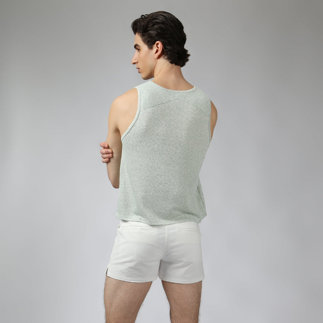 Cactus Pointillist Muscle Tee - Parke & Ronen