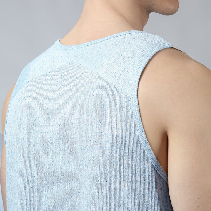 Sea Mist Pointillist Muscle Tee - Parke & Ronen