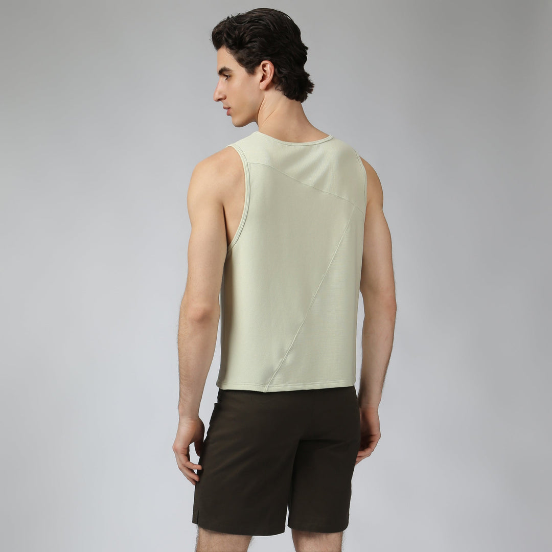 Sage Beach Walk Rib Muscle Tee - Parke & Ronen