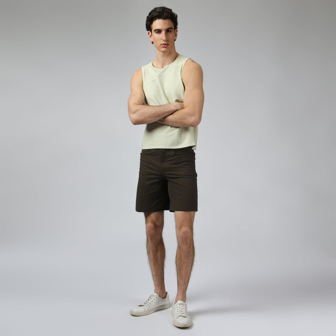 Sage Beach Walk Rib Muscle Tee - Parke & Ronen