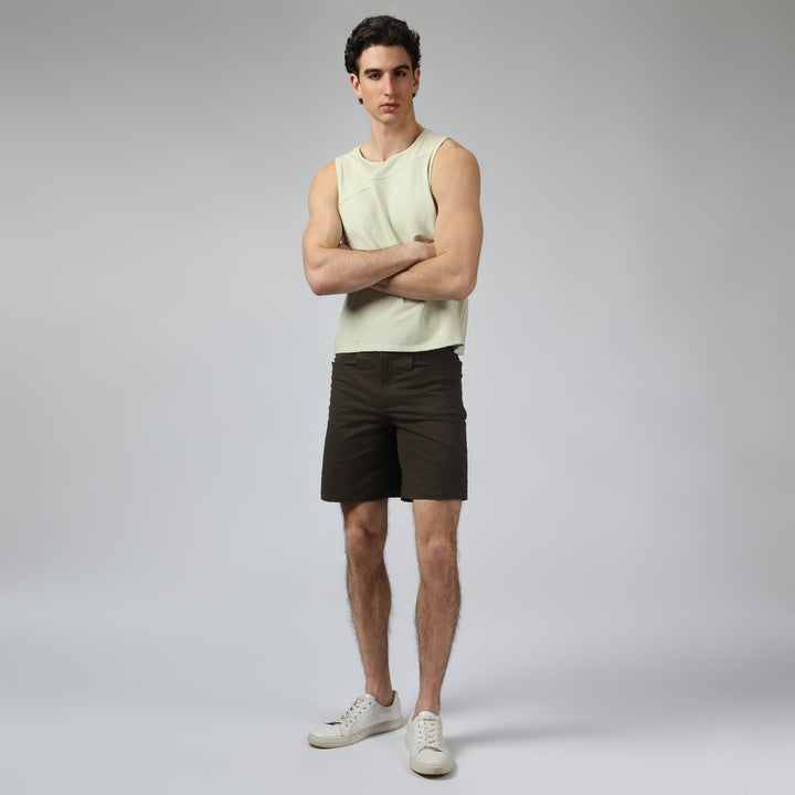 Sage Beach Walk Rib Muscle Tee - Parke & Ronen