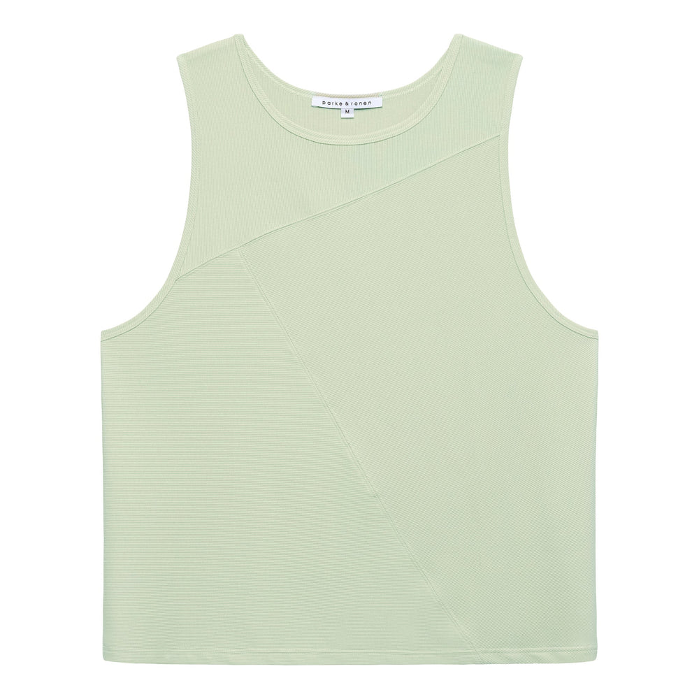 Sage Beach Walk Rib Muscle Tee - Parke & Ronen