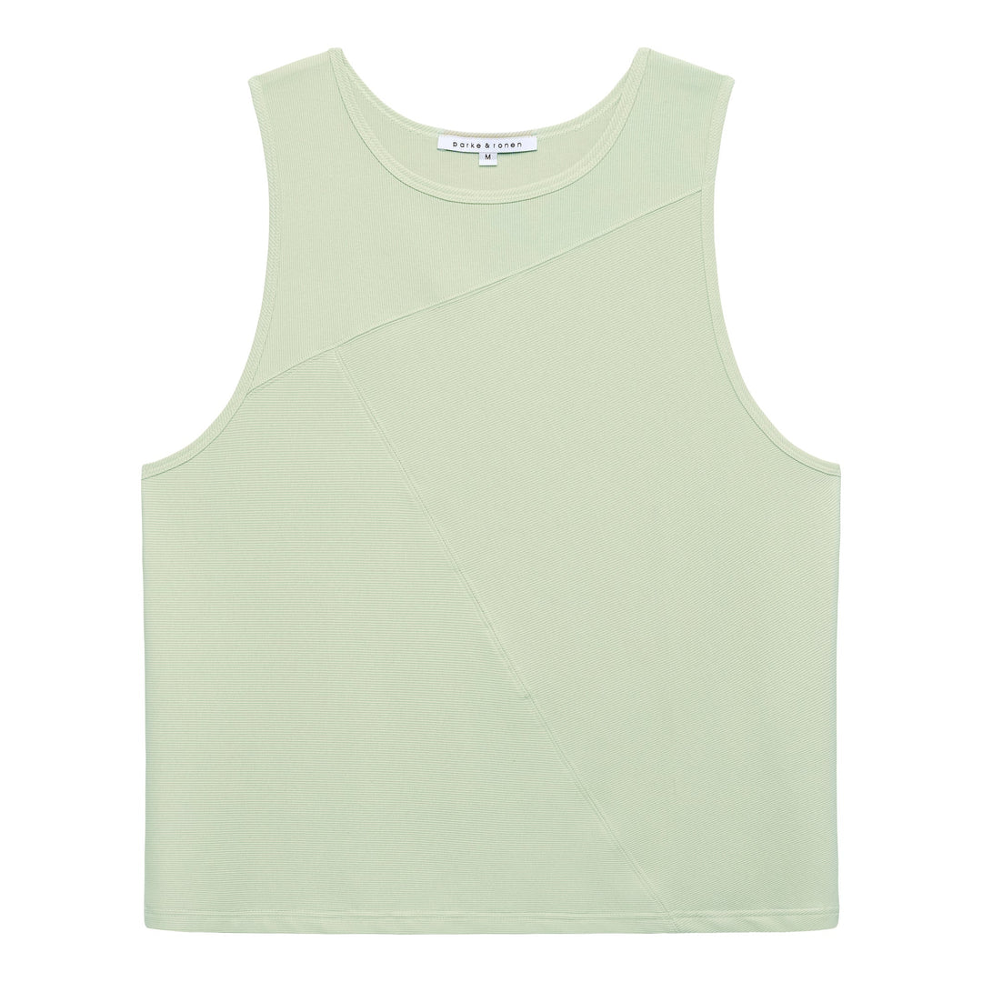 Sage Beach Walk Rib Muscle Tee - Parke & Ronen
