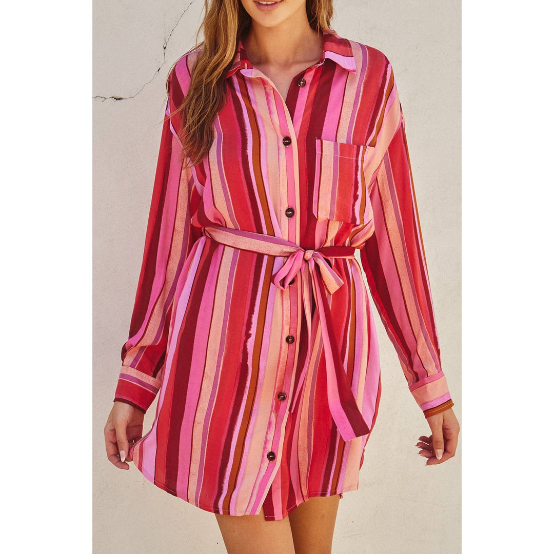 Eye Candy Relaxed Mini Shirt Dress