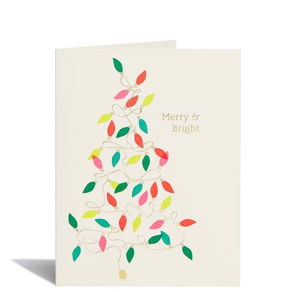 Tree Lights Foil Card