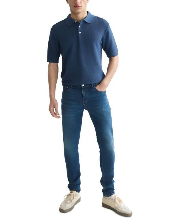 Seasonal Core Structured Knitted Regular-Fit Polo Ensign Blue