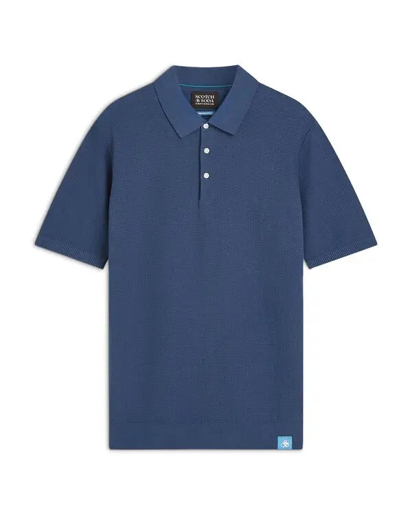 Seasonal Core Structured Knitted Regular-Fit Polo Ensign Blue