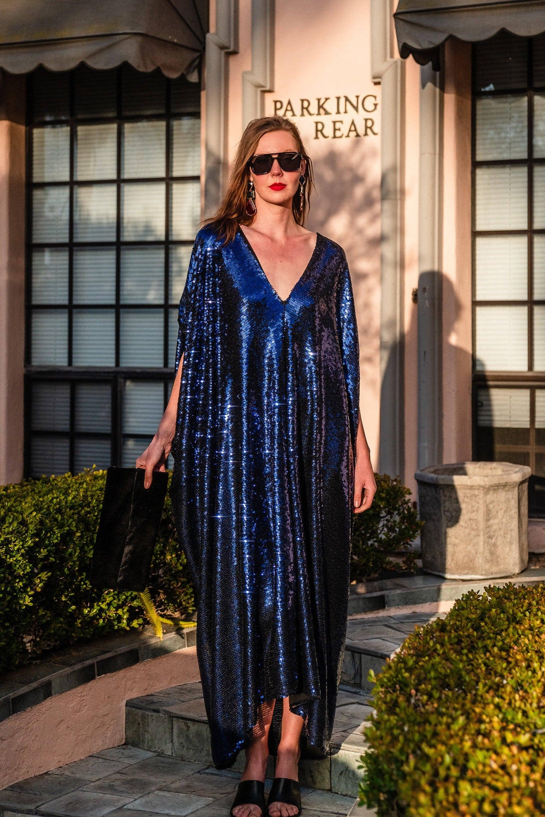 Night Sapphire Sequin Caftan