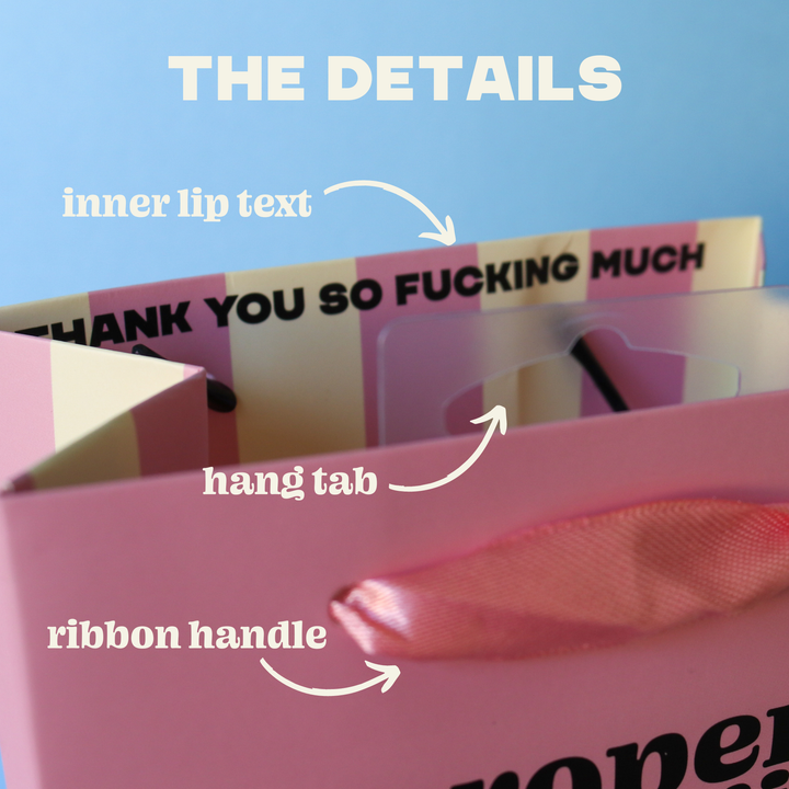 Proper Ladies Say Thanks - Gift Bag, Funny Gift Bag, Gift Wrap