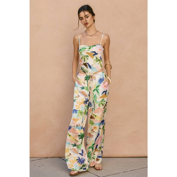Isla Bonita Pull On Drawstring Pants