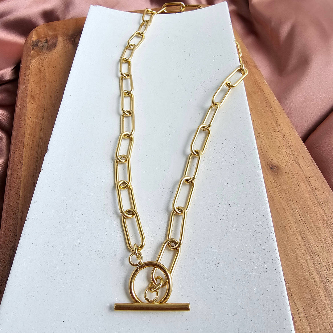 Luxe Chunky Paper Clip Chain - 18" - Gold