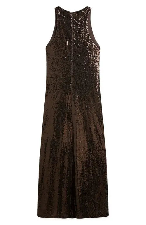 Sequins Maxi Dress - Shale