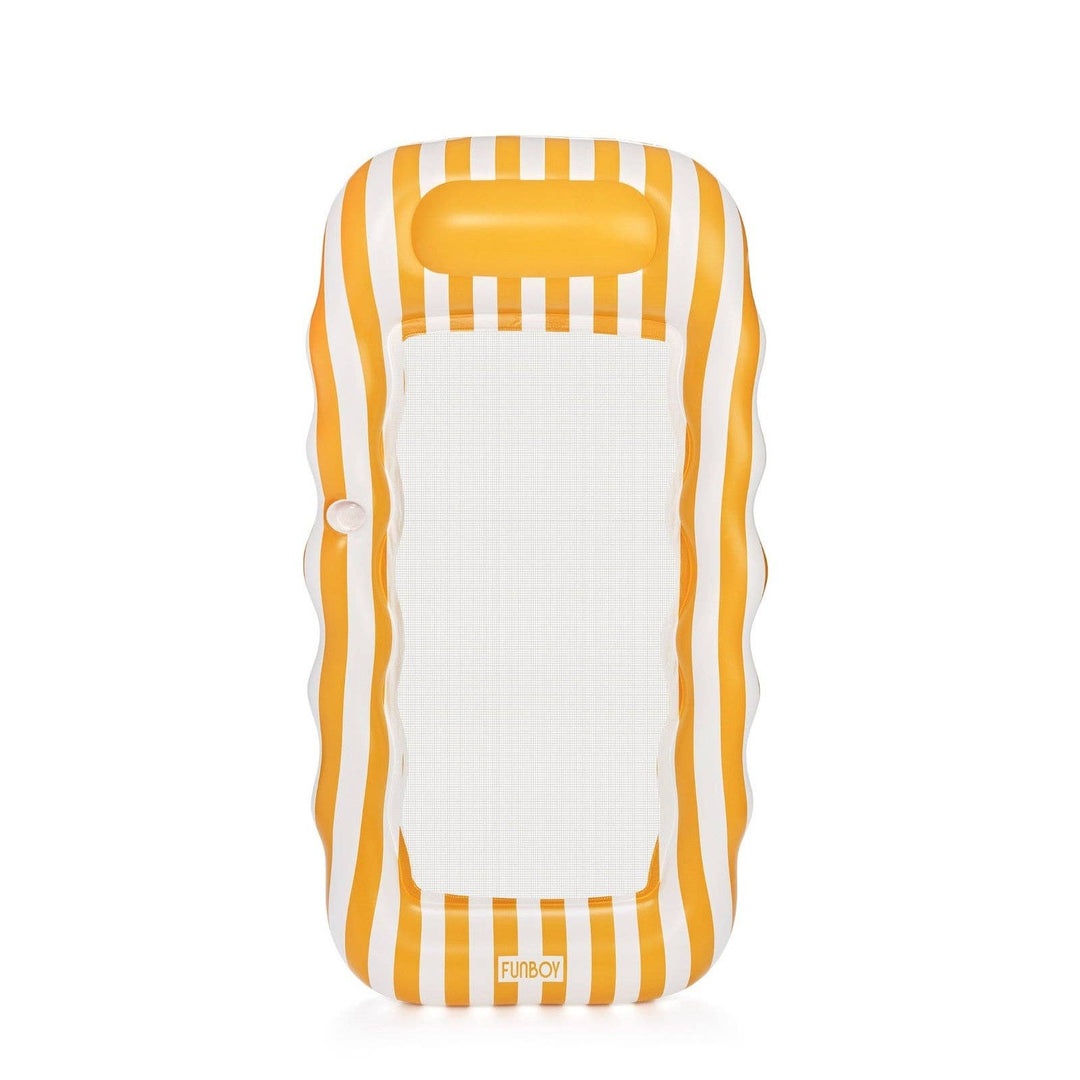 Mesh Lounger Yellow Stripe