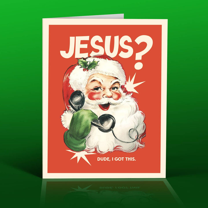 Santa Jesus Dude Christmas Card