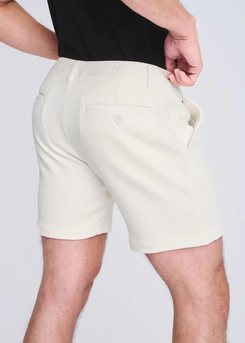 Parchment 6" Inseam Textured Stretch Knit Chino Shorts PM-2541