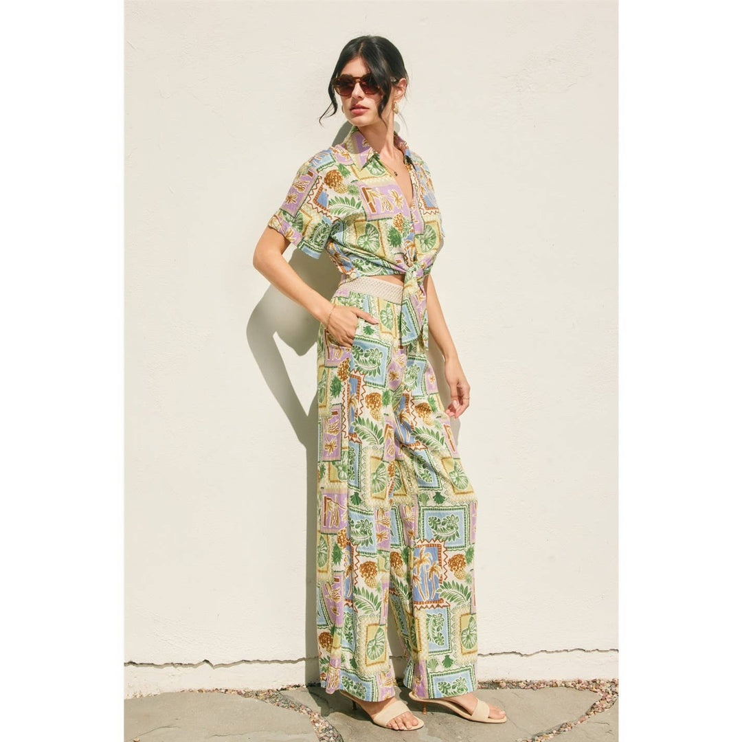 Offshore Decorative Knit Waist Pants