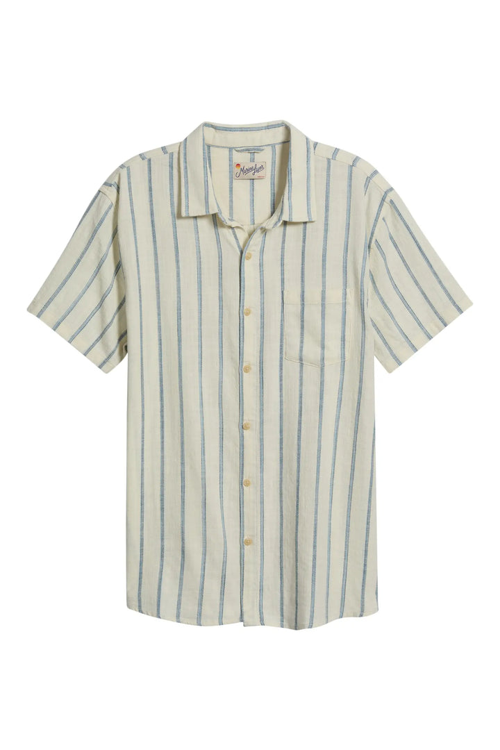 Classic Stretch Selvage Shirt - Natural/Navy Stripe