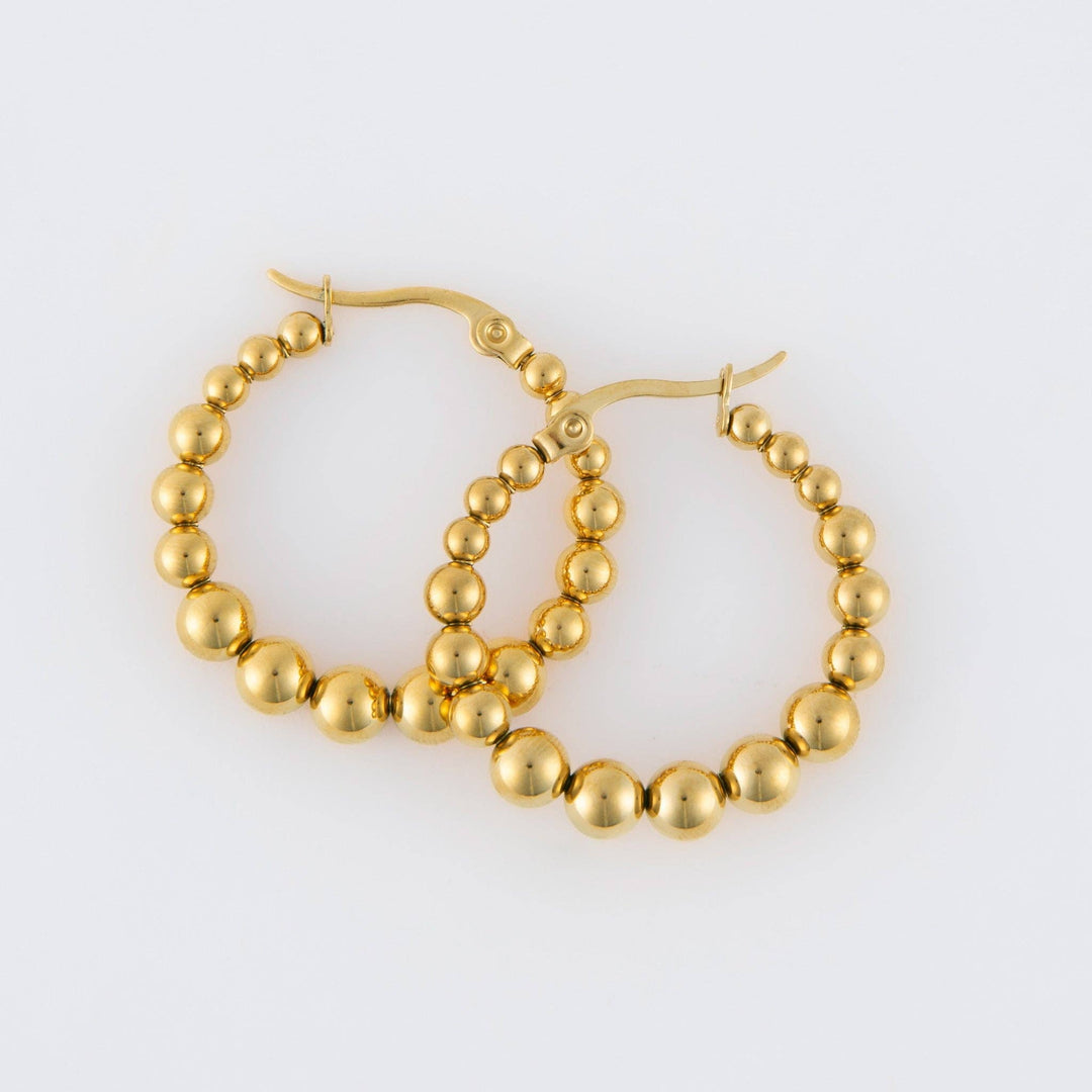 Waterproof Earrings Narelle Bubble Hoops in 18K Gold