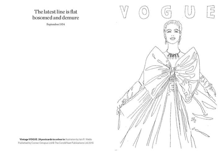 Vintage Vogue: Detachable Postcards to Colour In