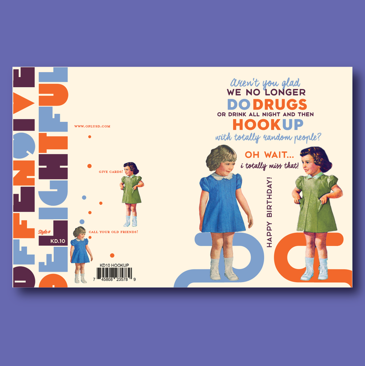 HOOK UP DO DRUGS! birthday card