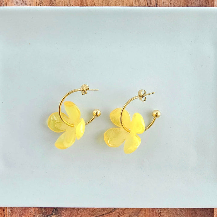 Primrose Hoops - Lemon Yellow