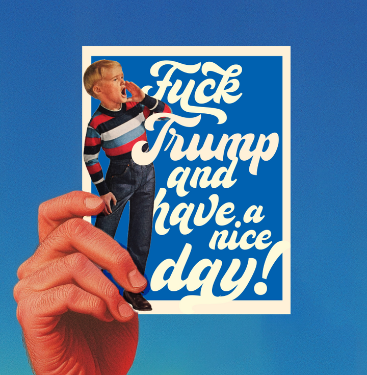 KID F*CK TRUMP and have a nice day! funny political card