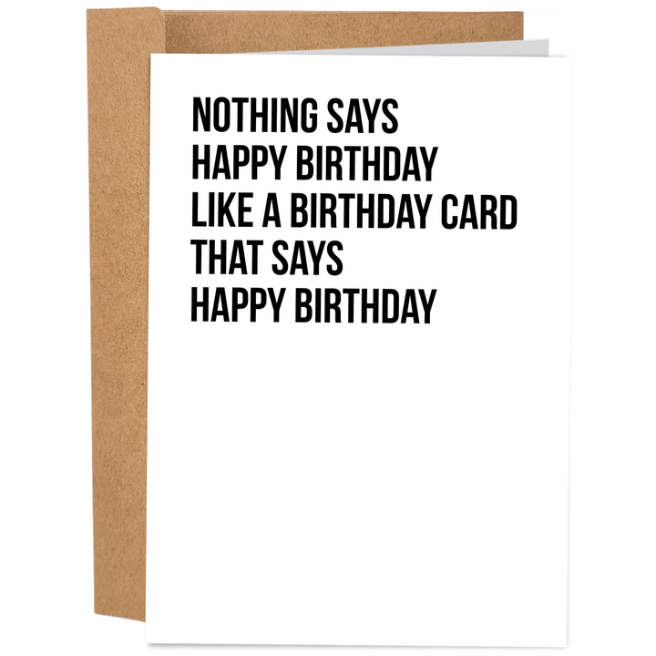 Birthday Card That Says Happy Birthday | Funny Birthday Card
