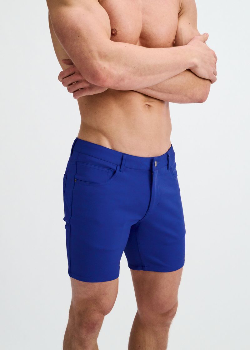5" Inseam Solid Stretch Knit Jeans Short - Blueberry