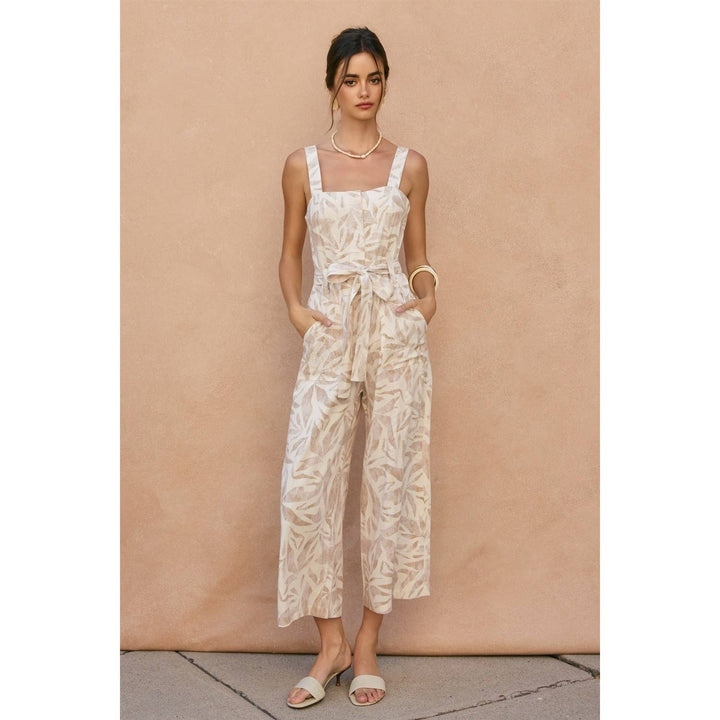 Driftwood Dreams Straight Neck Cropped Jumpsuit
