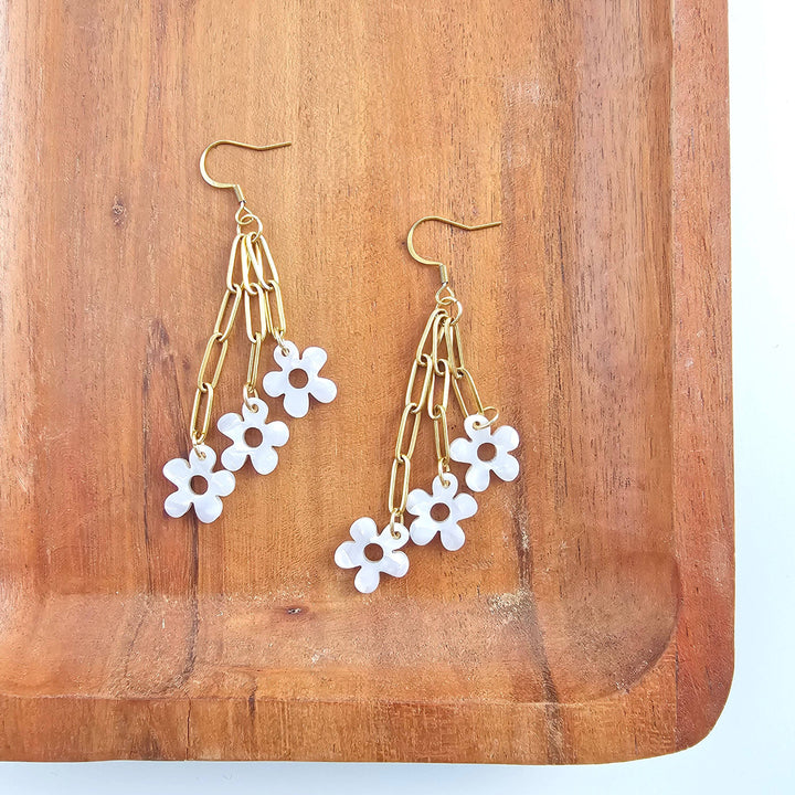 Bloom Earrings - Pearl