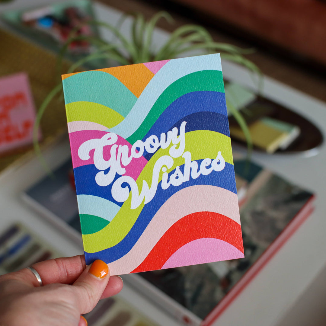 GROOVY WISHES - greeting card