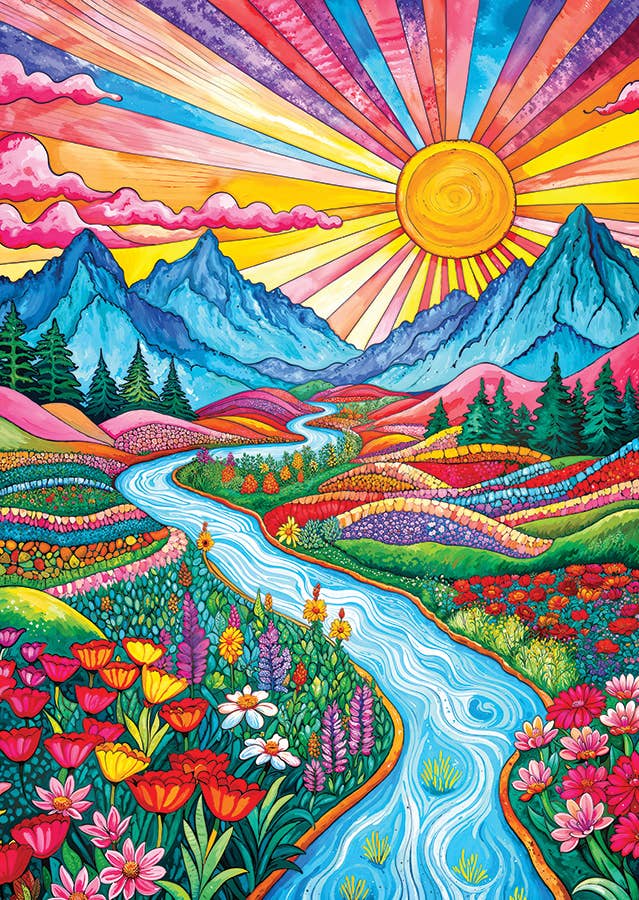 Colorful Highlands 1000-Piece Enjoy Puzzle