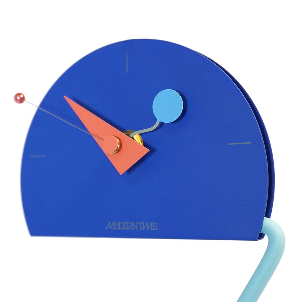 Peacock Desk Clock - Movable Height - Memphis Design