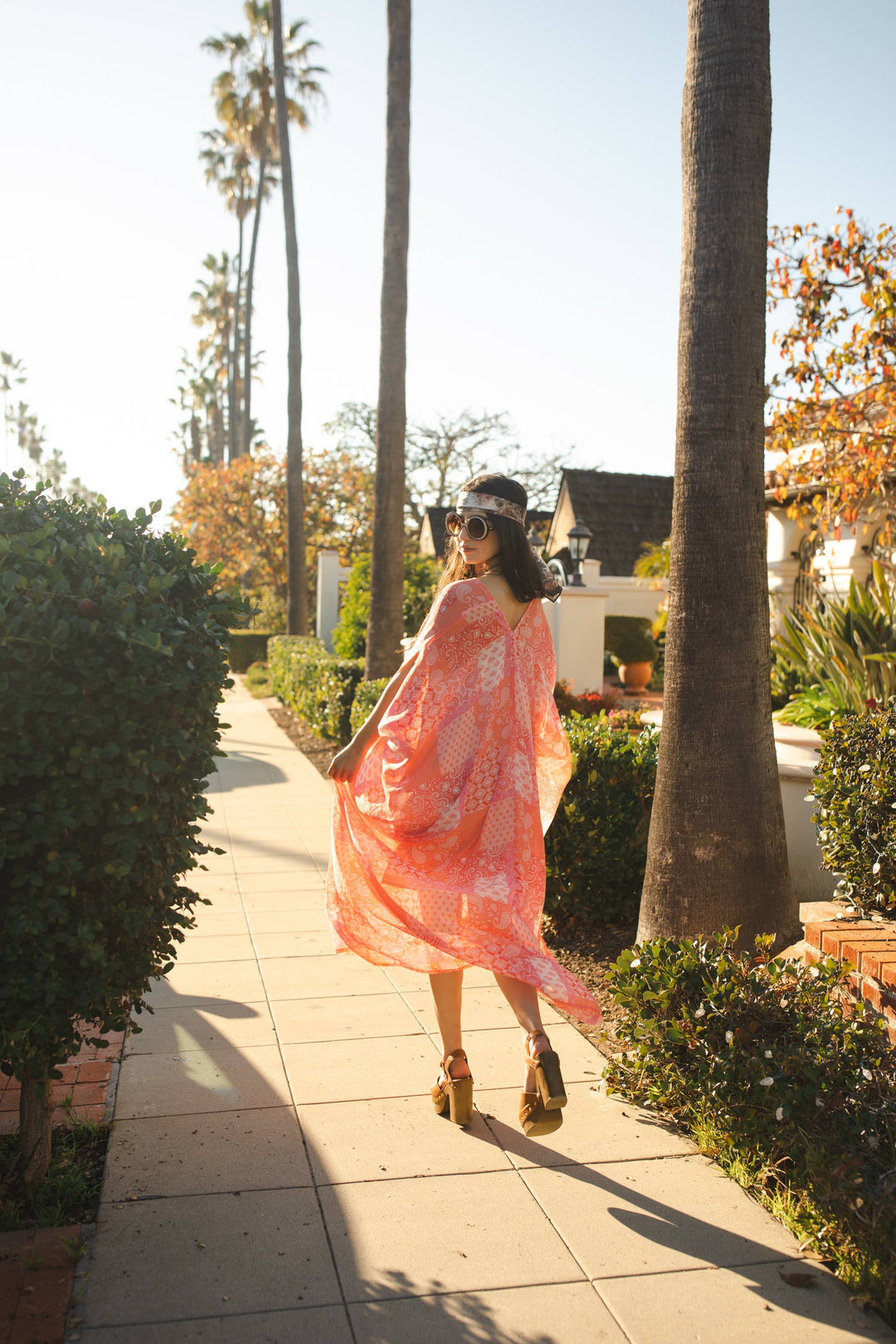 Melon Paisley Caftan