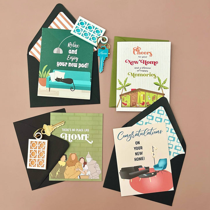 Home and Memories Mid Century Modern Greeting Card
