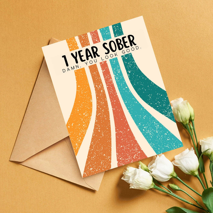 1 Year Sober Anniversary Card