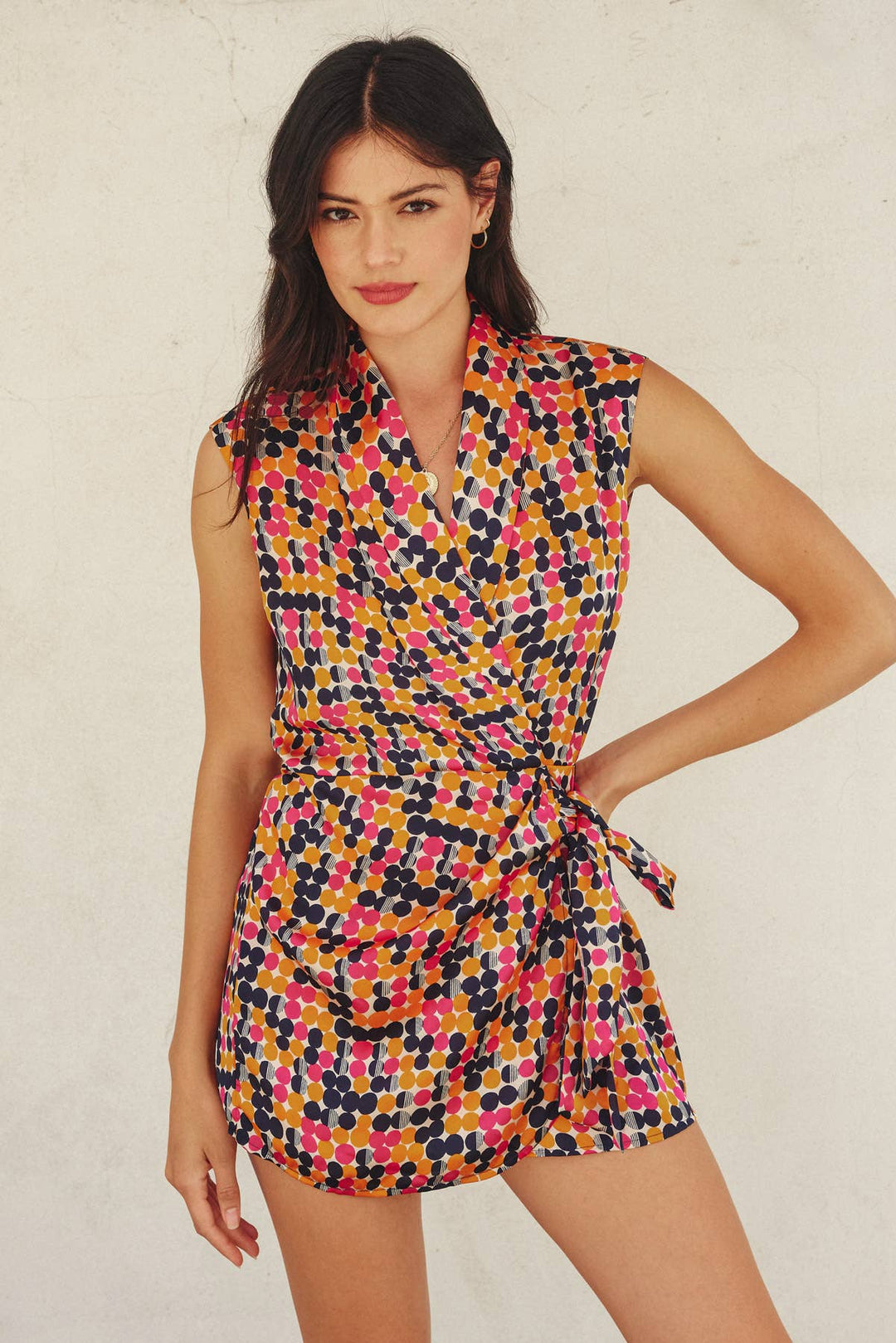 Ready To Go Shawl Lapel Wrap Romper