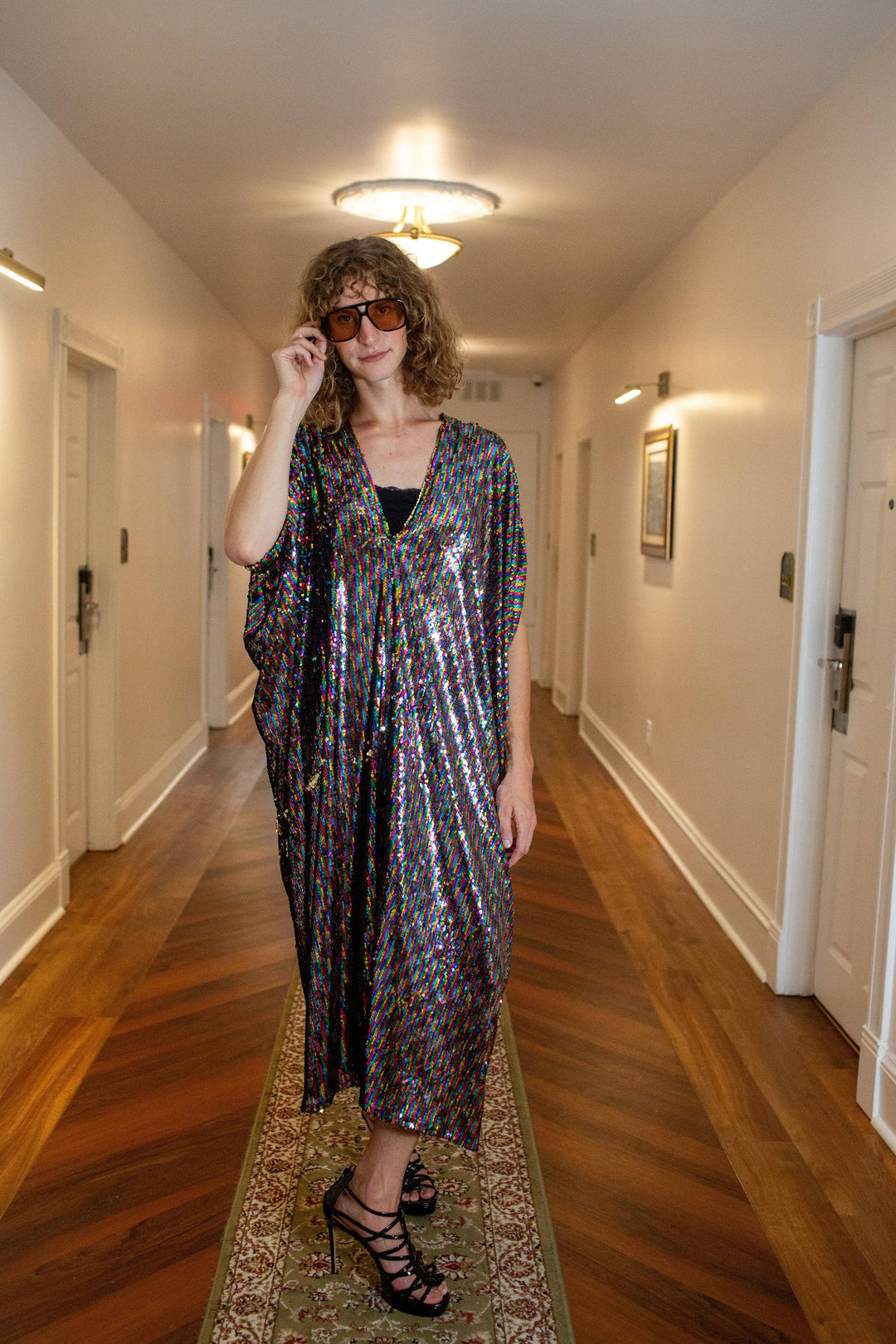 Rainbow Rage Sequin Caftan