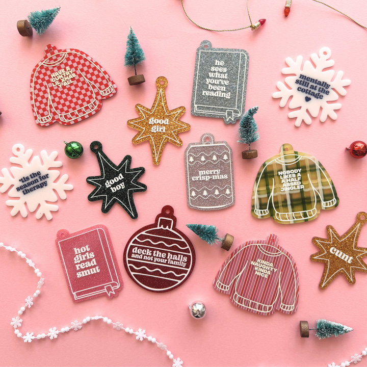 Good Girl Twinkle Star Funny Booktok Christmas Ornament