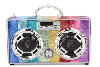 Rainbow Bling Wireless Boombox with FM Radio