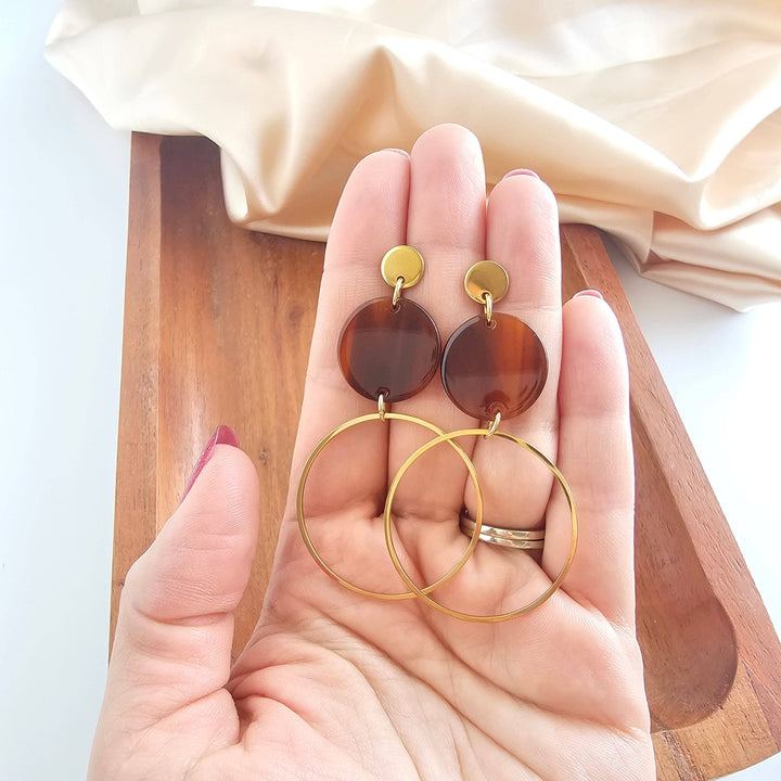 Sadie Earrings - Walnut // Jewelry, Fall