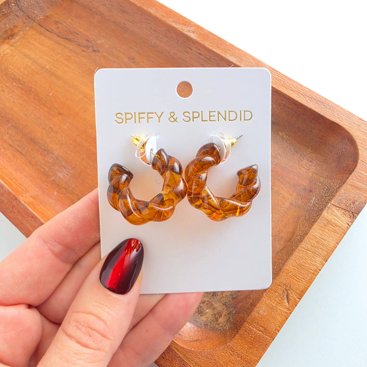 Ramona Hoop Earrings - Amber
