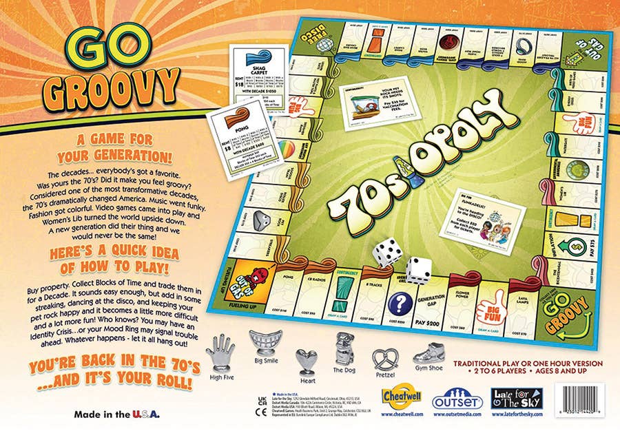 70s Opoly Board Game, by Late for the Sky