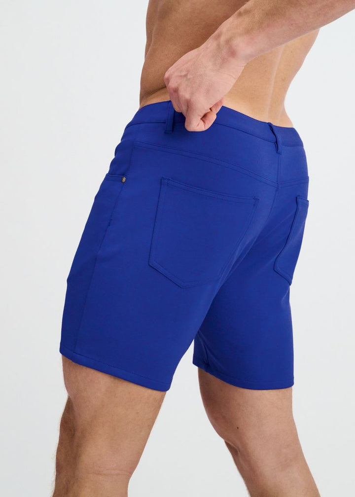 5" Inseam Solid Stretch Knit Jeans Short - Blueberry